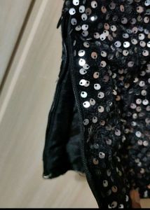Black And Silver Saree Blouse