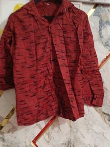 Red Printed Casual Shirt