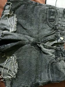 Distressed Denim Shorts