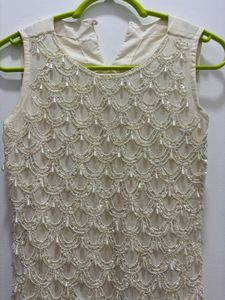 White Pearl Detailing Sharara Set