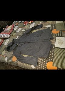 Men's Grey Hooded Jacket korean imported
