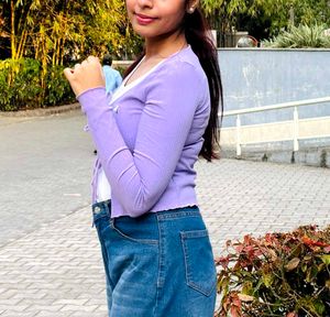 Lavender Knitted Cardigan 💗