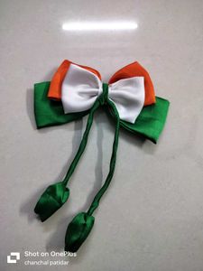 Indian Flag Inspired Bow Hair Clip