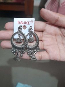 Peacock Jhumka Earrings