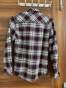 Men's Burgundy Plaid Shirt