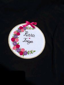 Embroidered Name Hoop Art