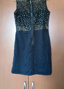 Black Dress with Gold Embellishments - L Size