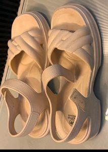 Comfortable Beige Platform Sandals