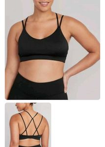 Old navy Black Strappy Sports Bra