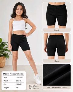 Girls Black Bike Shorts
