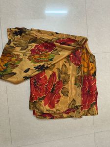 Vibrant Floral Print Saree