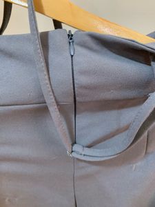 Stylish Grey High-Waist Dungaree