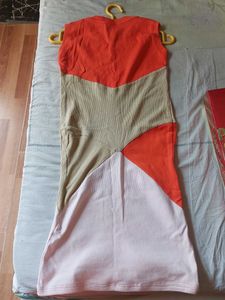 Colorblock Sleeveless Maxi Dress