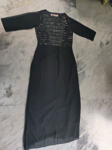 Black evening gown long