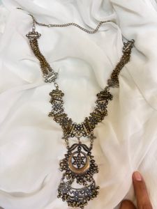 Ethnic Oxidized Silver Necklace Set