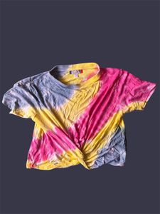 Vibrant Tie-Dye Twisted Tee