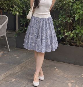 Floral blue Skirt