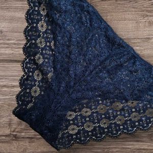 Navy Blue Lace Bikini Brief