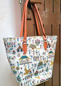 Unique Warli Art Tote Bag