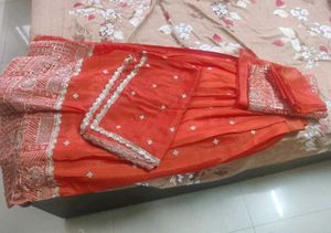 Orange Party Wear Lehenga Choli