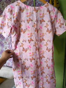 M &amp; H Butterfly Printed Pink Dress