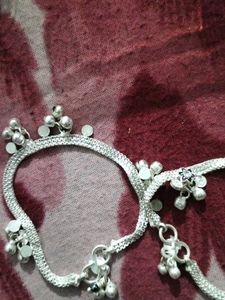 Silver Anklets with Bells