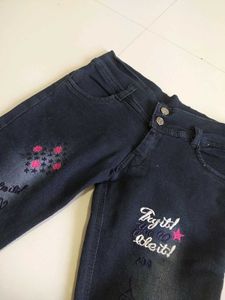 Cute Embellished Denim Jeans