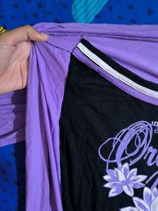 Purple Open Front Cardigan