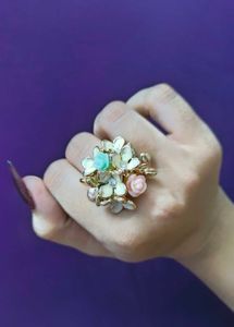 🌺 Floral Statement Ring 🌺
