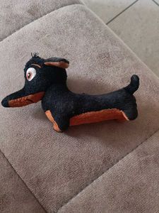 Cute Black Dog Plush Toy