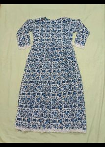 Floral Printed Anarkali kurti with dupatta