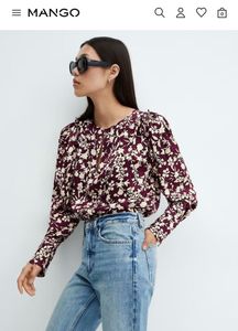 MANGO Floral Print blouse