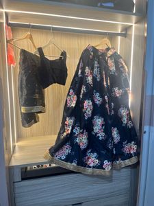 Floral Print Lehenga Choli Set