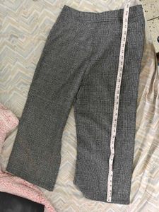 Chic Wide Leg Plaid Pants