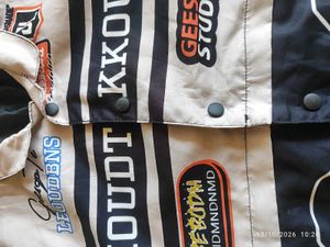 “Black &amp; White Graphic Varsity Jacket + Shorts Co-