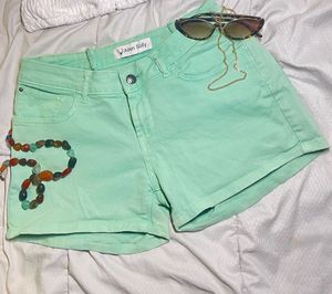 Allen Solly Mint Green Shorts