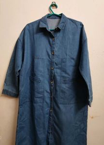 Blue denim shirt dress