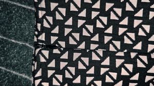 Stylish Black &amp; White Geometric Print Skirt