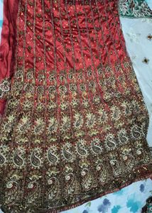Beautiful Red Lengha With 2 Duppata