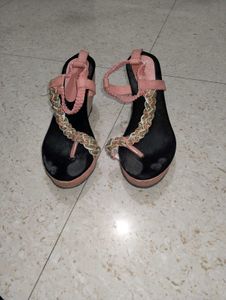 Chic Pink Wedge Sandals