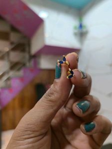 Elegant Blue Stone Stud Earrings