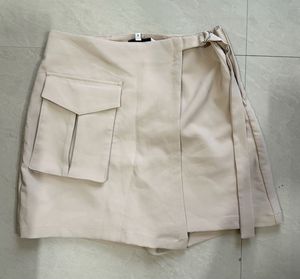 Cream Cargo Skirt/Skort