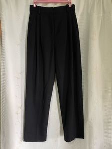 H&M Classic Black Ankle length Pleated Trousers