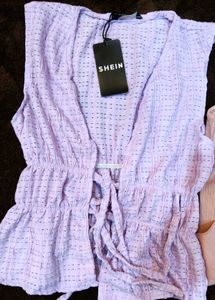 SHEIN Set pack of 2: Cardigan &amp; Bow Top