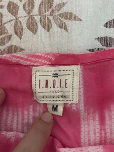 Indie Picks-Pink Checked Kurta