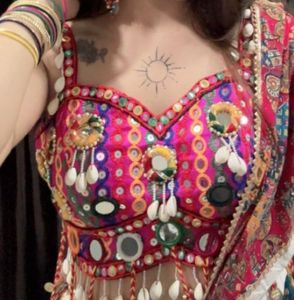 mirror shells work blouse
