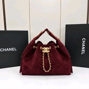 CHANEL 25 SMALL HANDBAG SUEDE CALFSKIN &amp; GOLD META