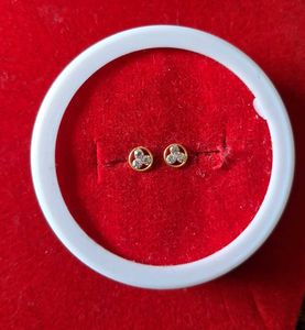Elegant Stud Earrings with Clear Stones