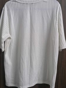 Ribbed White T-Shirt