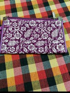 Stylish Purple Floral Clutch